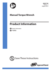 Ingersoll-Rand Manual Torque Wrench Product Information