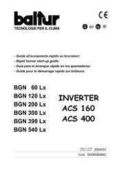 baltur BGN 120 LX Startup Manual