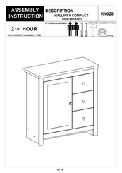 BIG FURNITURE WAREHOUSE Dorset KY028C Assembly Instruction Manual