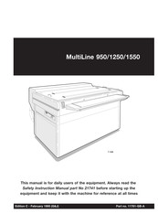 Glunz & Jensen MultiLine 950 Manual