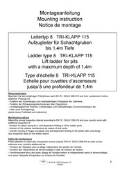 W+W TRI-KLAPP 115 Mounting Instruction