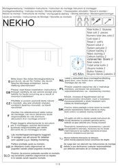 Moss NEKHO Installation Instructions Manual