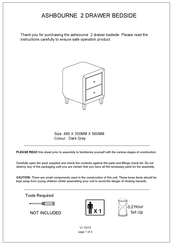 BIG FURNITURE WAREHOUSE ASHBOURNE G-ASH2DBGRY Manual