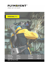 Plymovent PERSONALPRO User Instructions