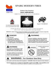 Spark modern fires CAMPFIRE-P Owner's Operation And Installation Manual