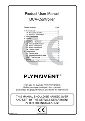 Plymovent DCV Product User Manual