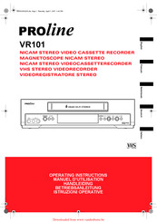 Proline VR101 Operating Instructions Manual