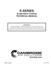 Cambridge Air Solutions E Series Technical Manual