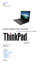 Lenovo ThinkPad L14 Gen 1 Manuals  ManualsLib