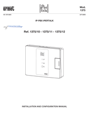 urmet domus IPerTalk 1375/12 Installation And Configuration Manual
