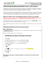 Brother TN 2310 Instructions Manual