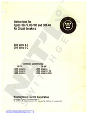 Westinghouse DB-75 Manual