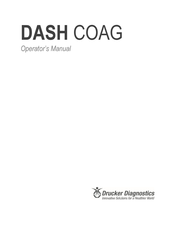 Drucker Diagnostics DASH COAG Operator's Manual