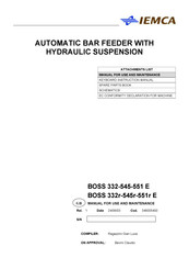 Iemca BOSS 332-545-551 E Manual For Use And Maintenance
