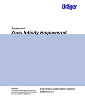 Dräger Zeus Infinity Empowered Instructions For Use Manual