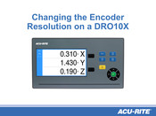 ACU-RITE DRO10 Series Manual