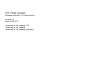 The Things Network TTN Gateway v1 - EU Assembly Instructions Manual