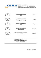 KERN EG-A04 Installation Information