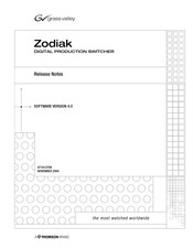 THOMSON Grass Valley Zodiak Release Notes