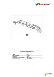 Kverneland BE Operating Manual