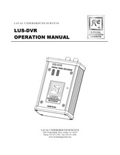 LAVAL UNDERGROUND SURVEYS LUS-DVR Operation Manual