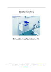 Techspan Clean Box Ultrasonic Operating Instructions Manual