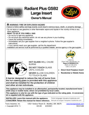 Lopi Radiant Plus GSB2 Owner's Manual