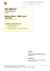 CARLO GAVAZZI SIU-SNM-01 User Manual