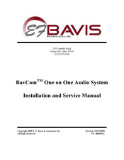 Bavis BavCom One on One Installation And Service Manual