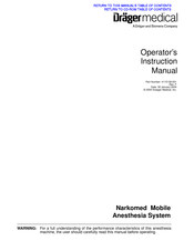 Dräger Medical Narkomed Mobile Operator's Instruction Manual