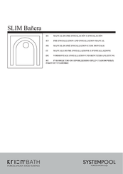 Porcelanosa SYSTEMPOOL KRION SLIM Pre-Installation And Installation Manual