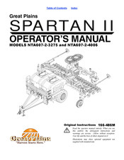 GREAT PLAINS SPARTAN II NTA607-2-3275 Operator's Manual