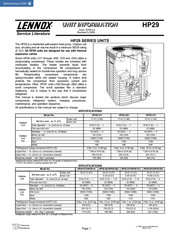 Lennox HP29-653 Unit Information