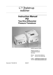 halstrup-walcher PIZ Instruction Manual