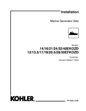 Kohler 13.5EFKOZD Installation Manual