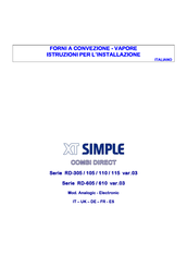 Inoxtrend XT SIMPLE RD-110 Series Instructions For The Installer