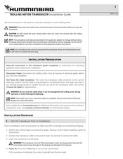 Humminbird Trolling Motor Transducer Installation Manual