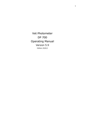 Diaglobal DP 700 Operating Manual