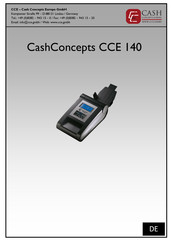 CashConcepts CCE 140 Manual