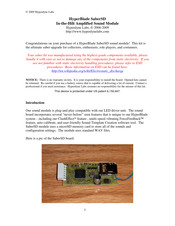 Hyperdyne Labs HyperBlade SaberSD Manual