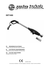 Elem Garden Technic DET1600 Original Instructions Manual