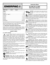 Enerpac BMS-1082 Instruction Sheet