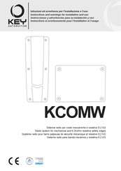 Key Automation 900COMTX Instructions And Warnings For Installation And Use