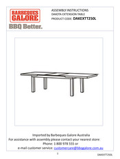 Barbeques galore Dakota Extension Table DAKEXTT250L Manuals | ManualsLib