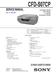 Sony CFD-S07CP Service Manual
