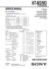 Sony HT-M2 Service Manual