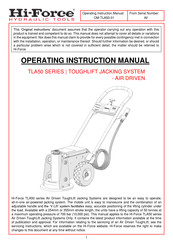 Hi-Force TLA5014 Operating Instructions Manual