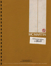 McMartin TBM-2500 Instruction Manual