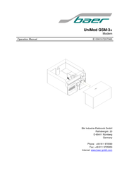 Baer UniMod GSM-3+ Operation Manual