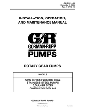 GORMAN-RUPP PUMPS GHS Series Installation, Operation And Maintenance Manual
